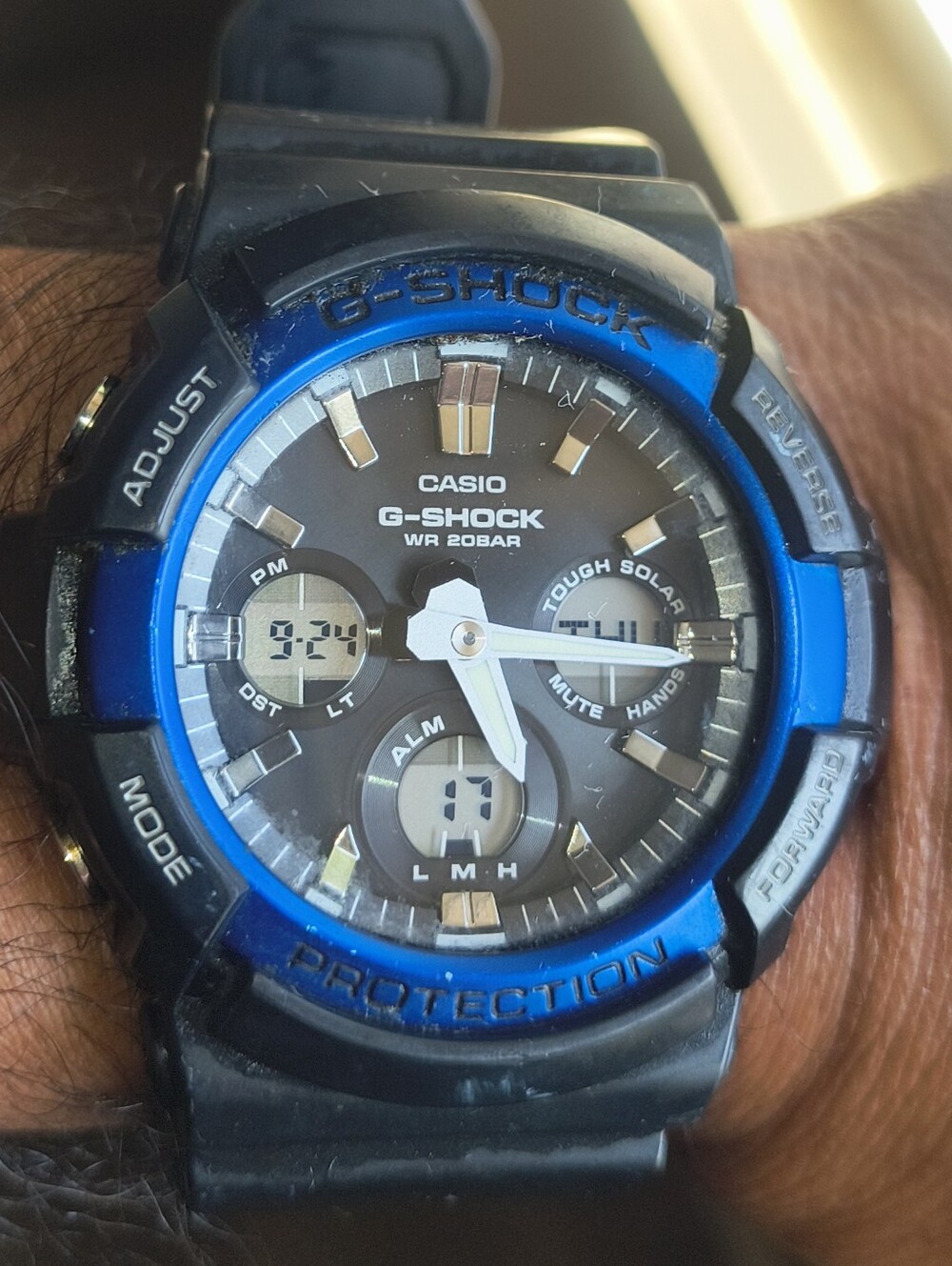 Casio G-Shock Black and Blue Sport Analog-Digital Watch